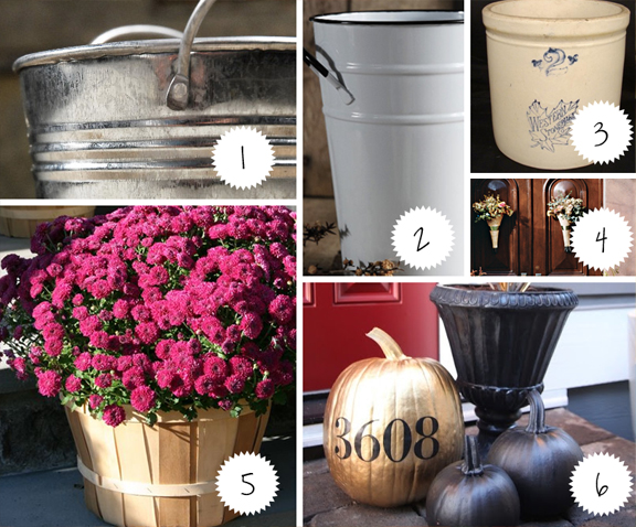 Fall containers to hold pretty things!