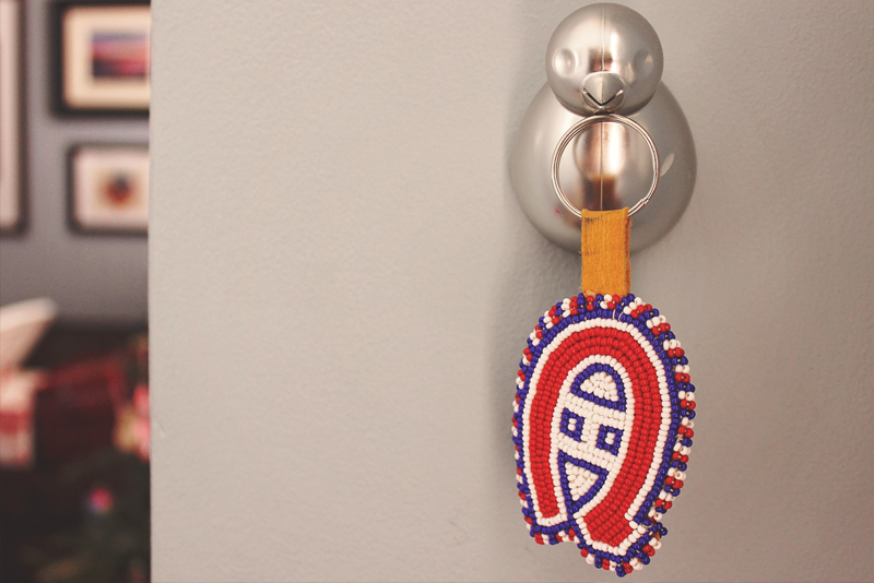 Custom Handmade Beaded Habs Keychain | Alex Inspired