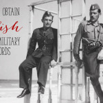 Captain Frankow sitting with fellow soldier somewhere in Palestine WWII