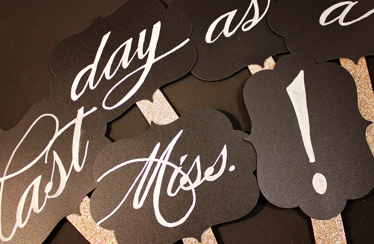 Finished Product! DIY Bridesmaid Signs | Alex Inspired