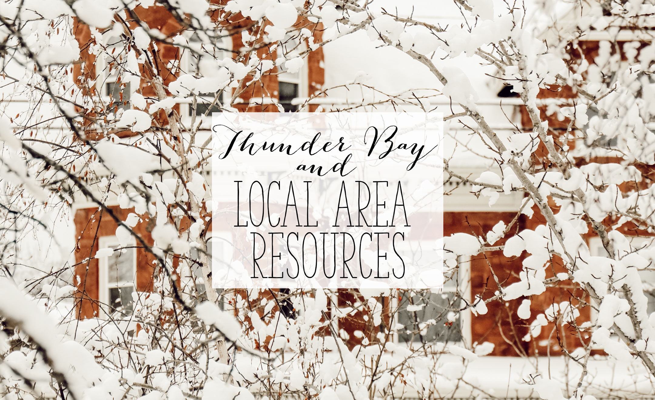 Thunder Bay & Local Area Resources
