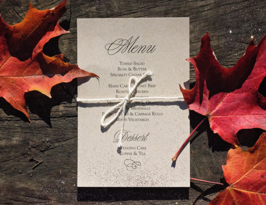 Chris + Trisha Wedding Details - custom menu on kraft paper for a classic autumn wedding | Alex Inspired