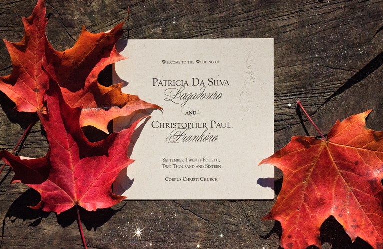 Rustic Chic Autumn Wedding Stationery - Menus and Programs | Alex Inspired