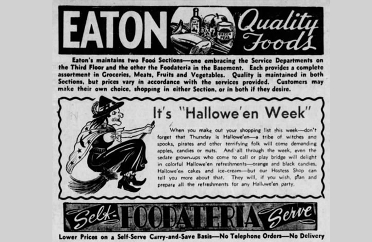 Eaton's Vintage Halloween Costume Ads | Alex Inspired