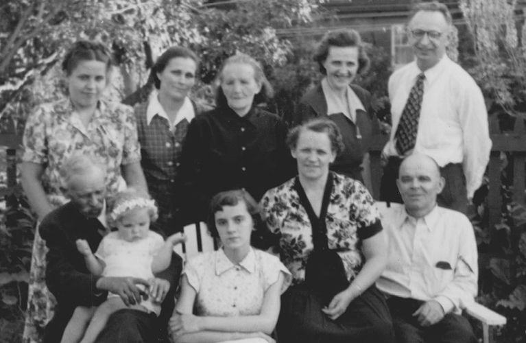 The Frankow Family, gathered for a picture at 284 N. Court Street