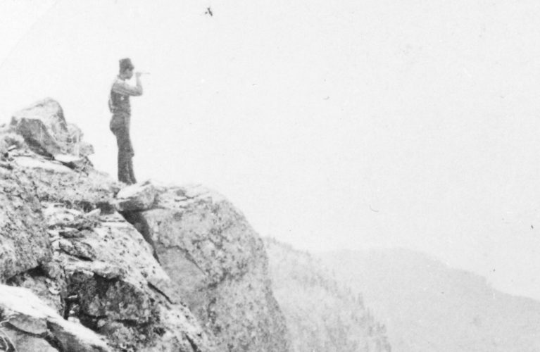 James Esson standing on cliff